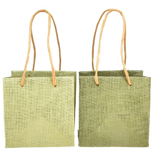 Artículo Bolsas de regalo con asa papel aluminio verde 10,5cm 12 piezas