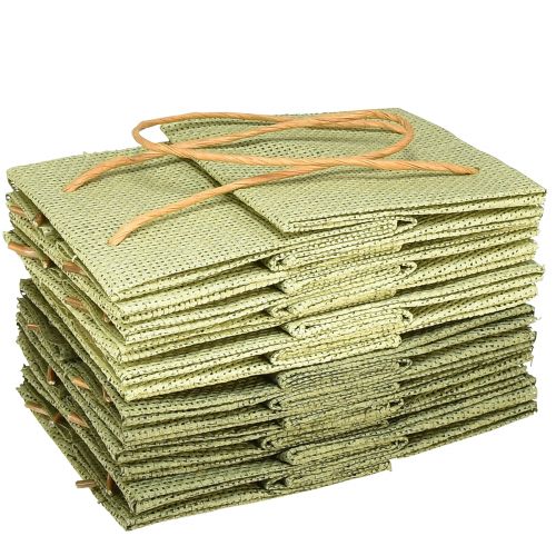 Artículo Bolsas de regalo con asa papel aluminio verde 10,5cm 12 piezas