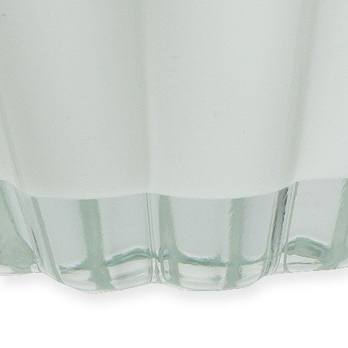 Floristik24 Florero de vidrio "Bloom" blanco Ø14cm H17cm