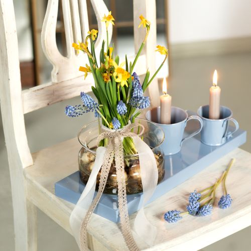 Floristik24 Cuenco de cristal cuenco decorativo cuenco flotante de cristal Ø16cm H8cm