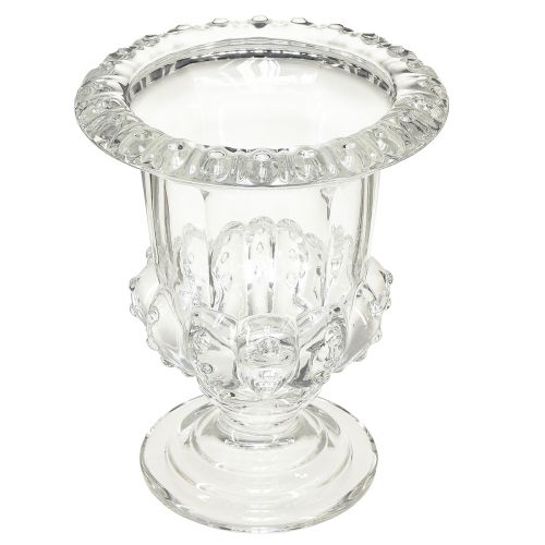 Artículo Jarrón de cristal vintage con diseño de copa – transparente, 16x20 cm – elegante decoración de mesa