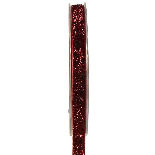 Artículo Cinta brillante Cinta navideña rojo oscuro A10mm L10m