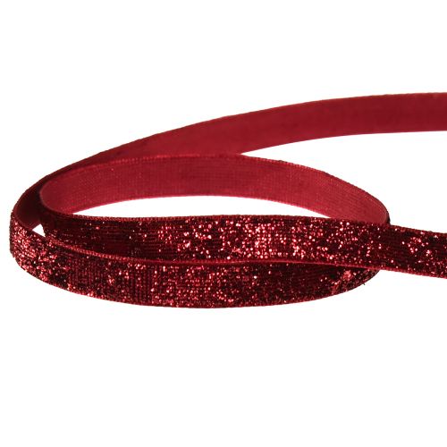 Artículo Cinta brillante Cinta navideña rojo oscuro A10mm L10m