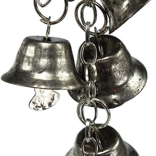 Floristik24 Campanas Cadena Plata 1m