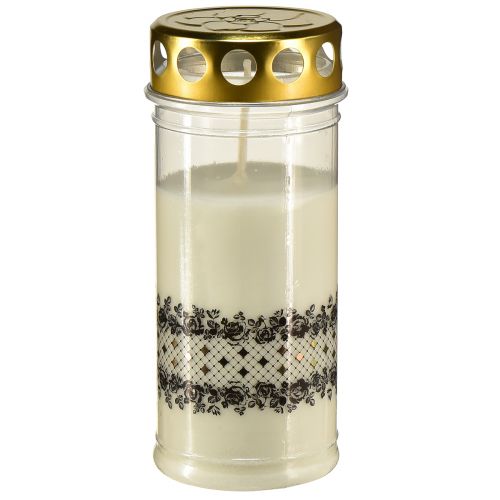 Borde para vela grave oro blanco negro Ø7cm H18cm 77h