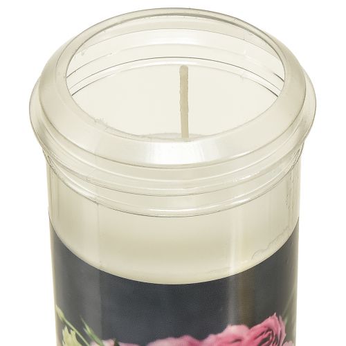 Floristik24 Lámparas para tumbas rosas blancas motivo de corazón luto Ø7cm H18cm 3ud