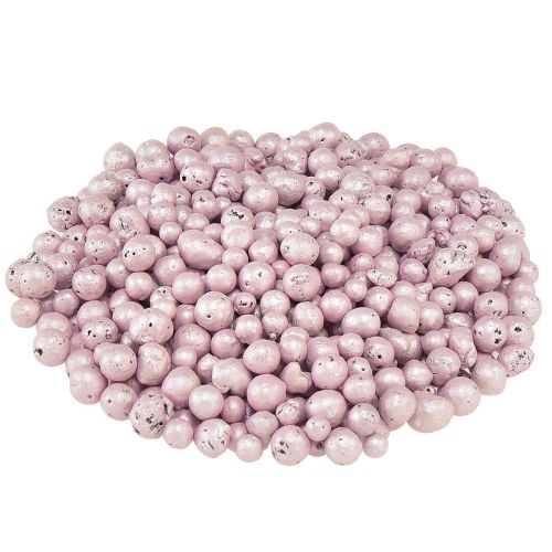 Artículo Cuentas decorativas brillantes 4mm - 8mm granulado de arcilla rosa 1l