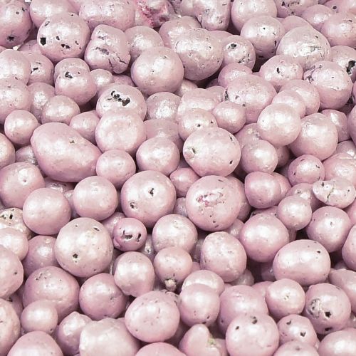 Artículo Cuentas decorativas brillantes 4mm - 8mm granulado de arcilla rosa 1l