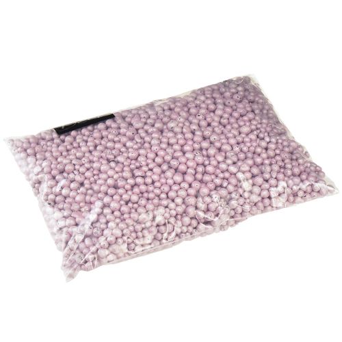 Artículo Cuentas decorativas brillantes 4mm - 8mm granulado de arcilla rosa 1l