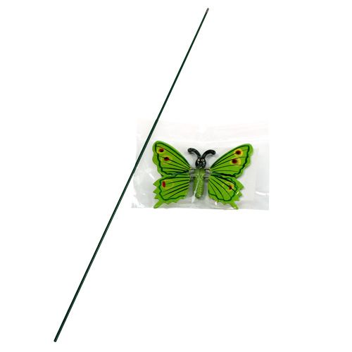 Floristik24 Mariposa en el palo 17cm verde