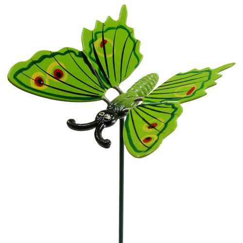 Mariposa en el palo 17cm verde