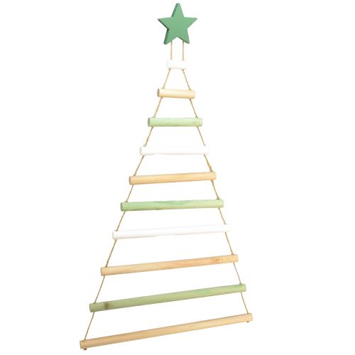 Artículo Decoración colgante Árbol de Navidad estrella madera Al. 59 cm