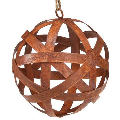 Floristik24 Bola de metal oxidado Ø15cm bolas de jardín exterior 2uds