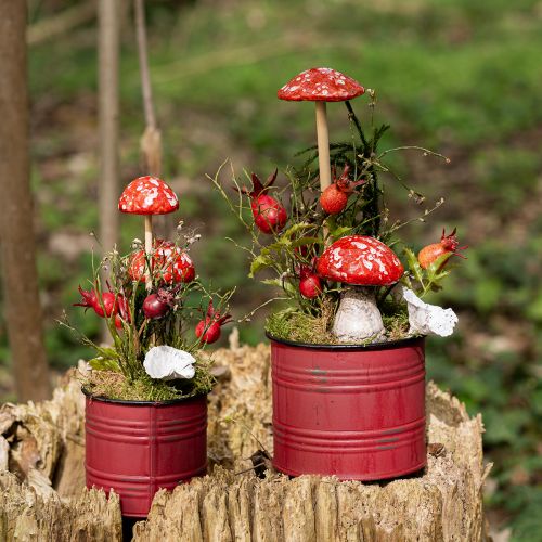 Artículo Decoración de escaramujo ramas de escaramujo artificiales rojas 48cm 3 piezas