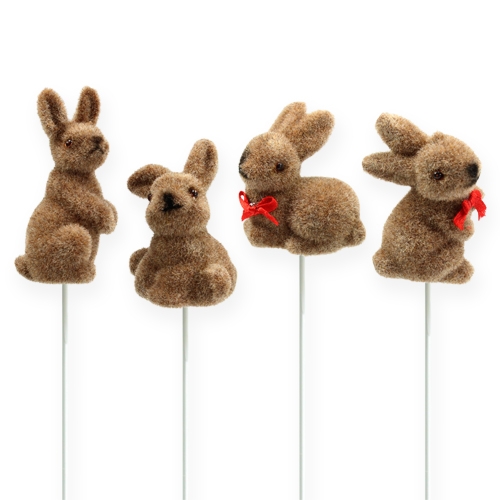 Floristik24 Conejitos de Pascua en alambre, clasificados, 5cm - 7cm 20uds