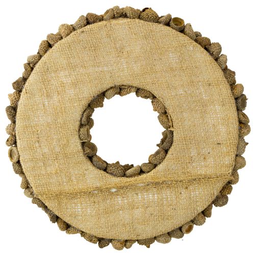 Artículo Corona decorativa otoñal de bellotas natural Ø30cm