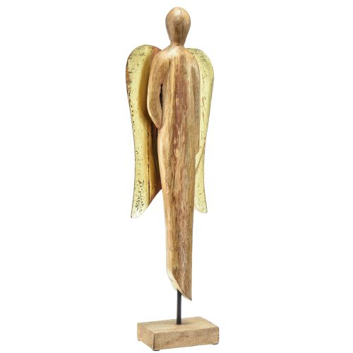 Floristik24 Ángel de madera figura de madera ángel decoración oro natural 17×9×60cm