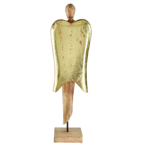 Floristik24 Ángel de madera figura de madera ángel decoración oro natural 17×9×60cm