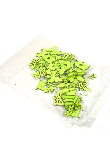 Floristik24 Surtido de madera de pajarera verde 60 piezas