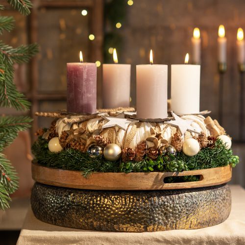 Decoración de estrellas de madera decoración dispersa Navidad natural 3/5/7cm 29 piezas