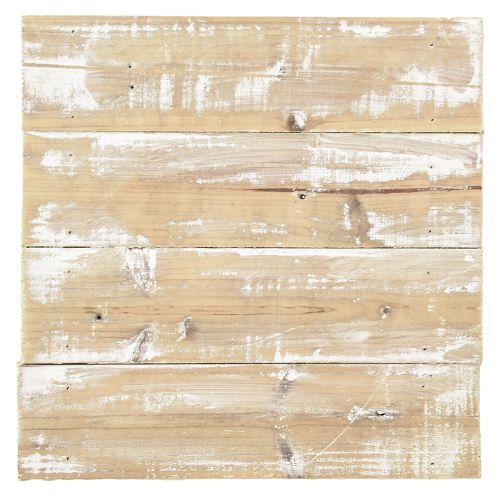 Artículo Bandeja de madera decoración madera vintage marrón blanco 24x24cm