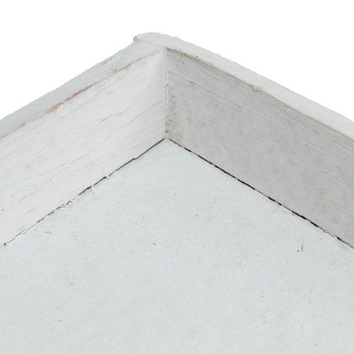 Floristik24 Bandeja de madera blanca 30cmx30cm