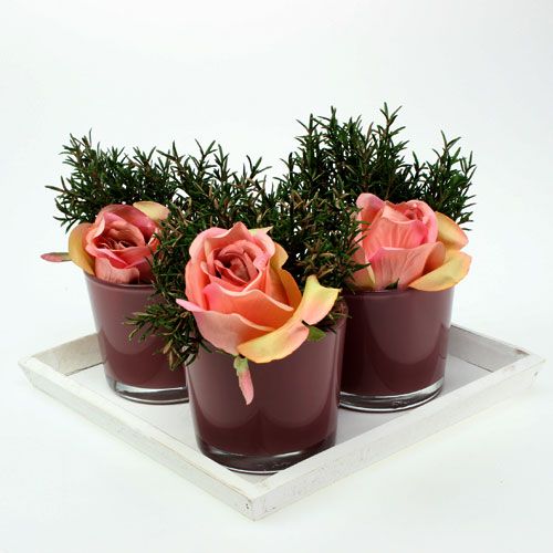 Floristik24 Bandeja de madera blanca 30cmx30cm