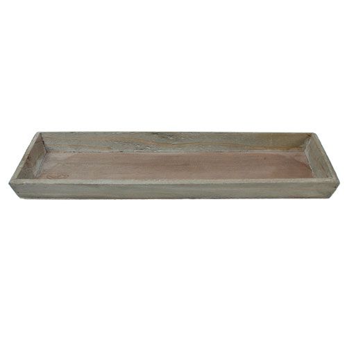 Floristik24 Cuenco de madera gris claro 39cm x 15cm