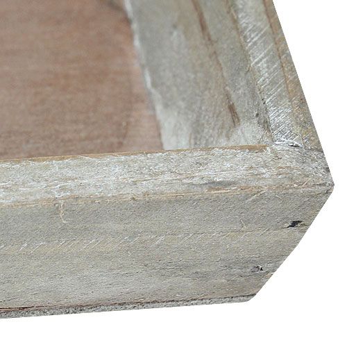 Floristik24 Cuenco de madera gris claro 39cm x 15cm