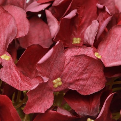 Artículo Hortensia Artificial Borgoña Flor Grande Ø15cm L58cm 2ud