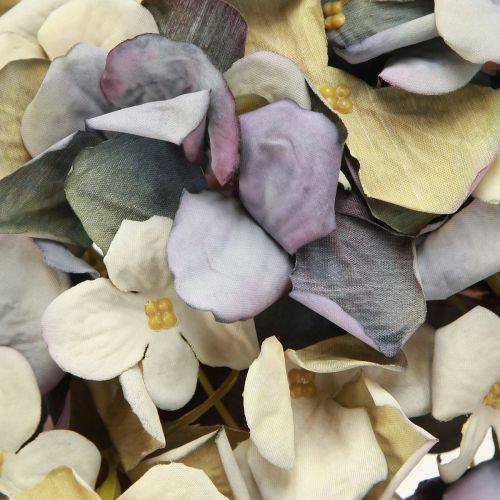 Artículo Corona de hortensias corona decorativa flores artificiales azul Ø30cm