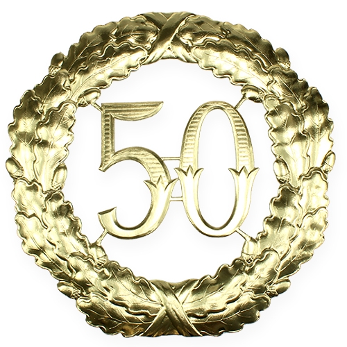 Artículo Aniversario número 50 en oro Ø40cm