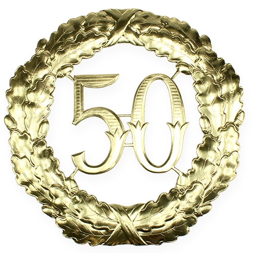 Artículo Aniversario número 50 en oro Ø40cm