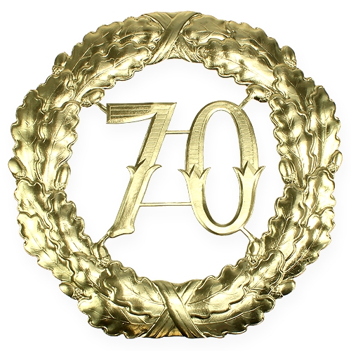 Artículo Aniversario número 70 en oro Ø40cm