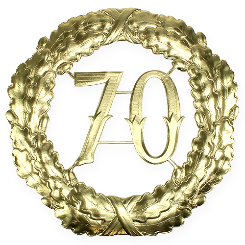 Aniversario número 70 en oro Ø40cm