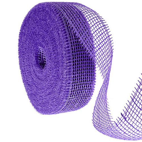 Cinta de yute morada, 5 cm de ancho, 40 m de largo comprar | Floristik24.es