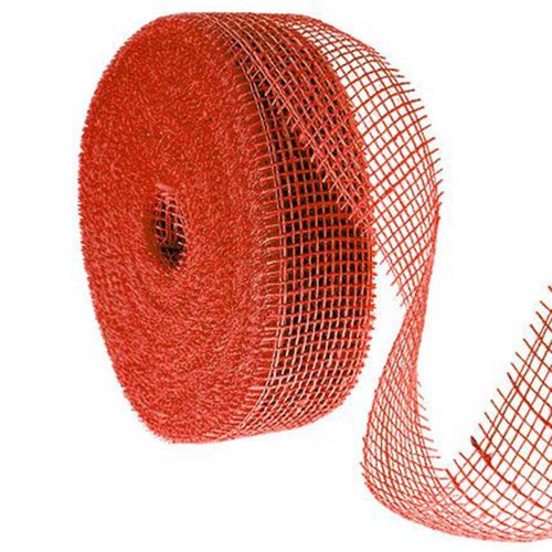 Cinta de yute roja, 5 cm de ancho, 40 m de largo comprar | Floristik24.es