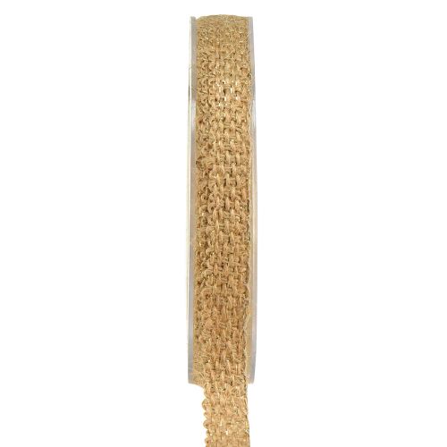 Cinta Yute Cinta decorativa rustica Yute Natural Dorado 12mm 10m