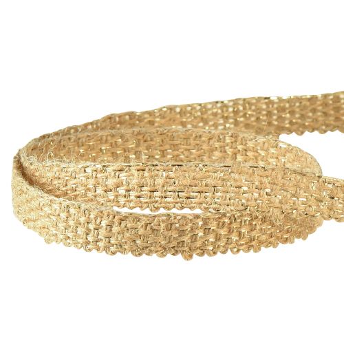 Artículo Cinta Yute Cinta decorativa rustica Yute Natural Dorado 12mm 10m