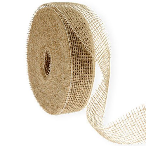 Floristik24 Cinta de yute natural, 5 cm de ancho, 40 m de largo