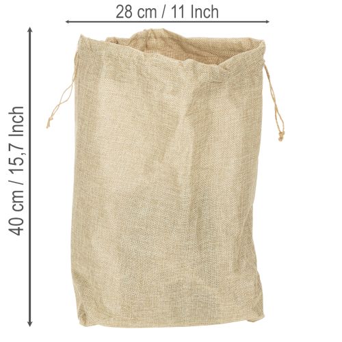 Bolsa de yute 28×10cm H40cm | Floristik24.es