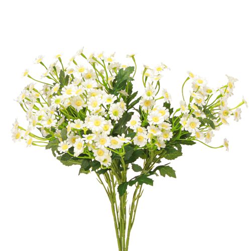 Floristik24 Flores artificiales de manzanilla blanca, 58 cm, 4 unidades