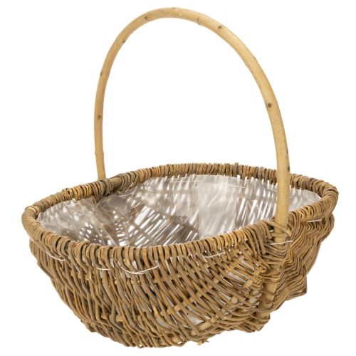 Cesta para patatas de 43/33/23 cm con papel de aluminio, color natural, juego de 3. comprar | Floristik24.es