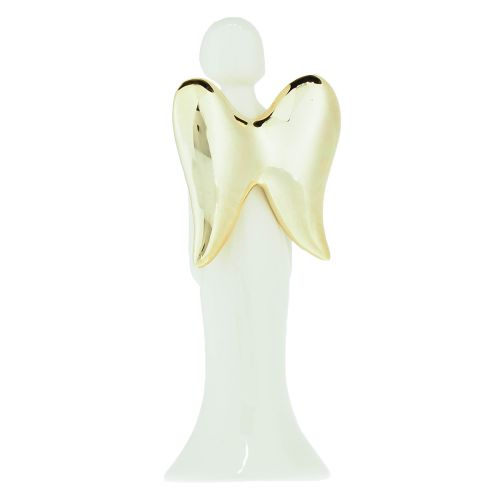 Artículo Figuras de ángeles ángel de cerámica oro blanco 6cmx5cmx15cm 2ud