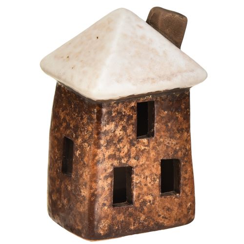 Floristik24 Encantador juego de 3 casitas de cerámica - varios colores, 9 cm - decoración luminosa y acogedora para cada habitación - 3 piezas