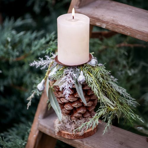 Artículo Portavelas marrón Ø6cm 4 piezas