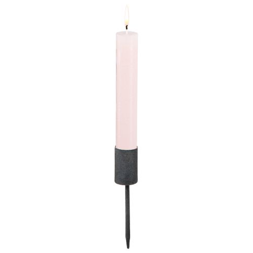 Floristik24 Portavelas para velas de palo Ø28mm con mandril antracita 4 piezas
