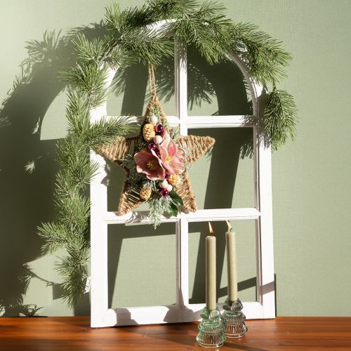 Artículo Portavelas Árbol de Navidad portavelas de cristal verde Ø6cm H8cm 2ud