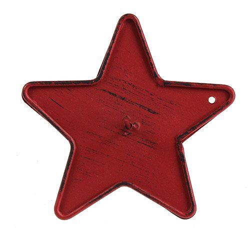 Artículo Portavelas con punta Estrella Rojo 9cm