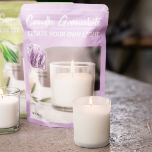 Artículo Gránulos de cera de arena para velas con mecha perfumada lavanda 400g